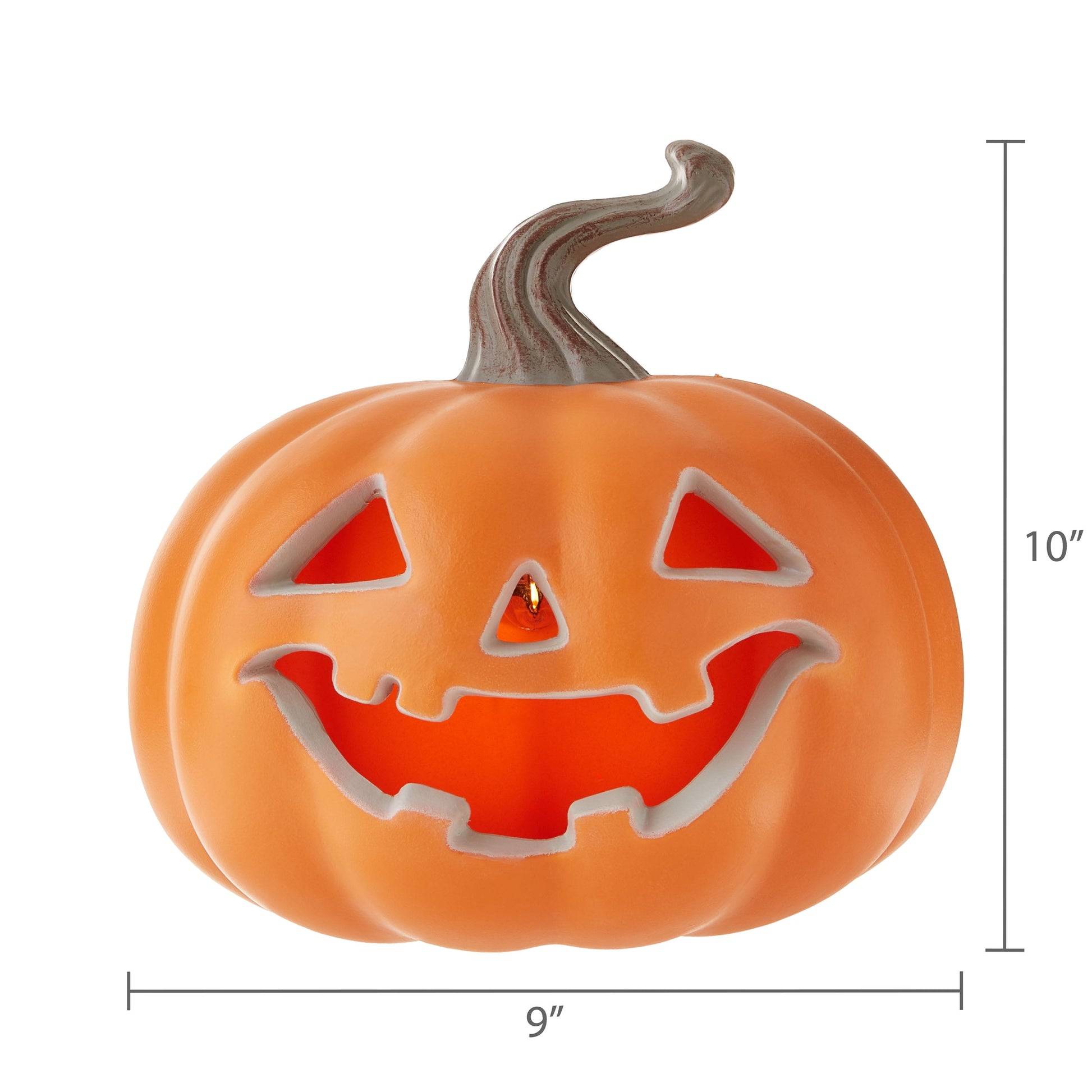 23cm LED Light-Up Pumpkin – Halloween Orange Decorative Lamp for Indoor & Outdoor Use