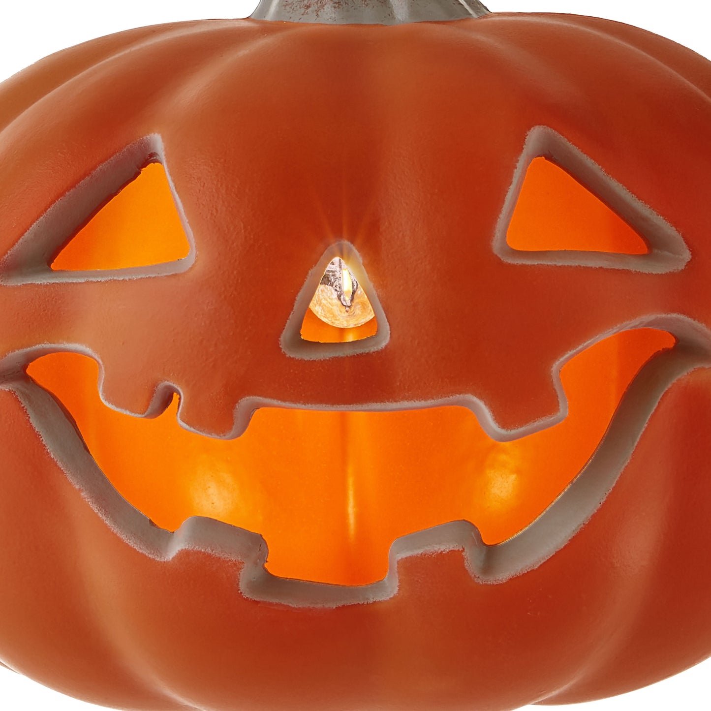 23cm LED Light-Up Pumpkin – Halloween Orange Decorative Lamp for Indoor & Outdoor Use